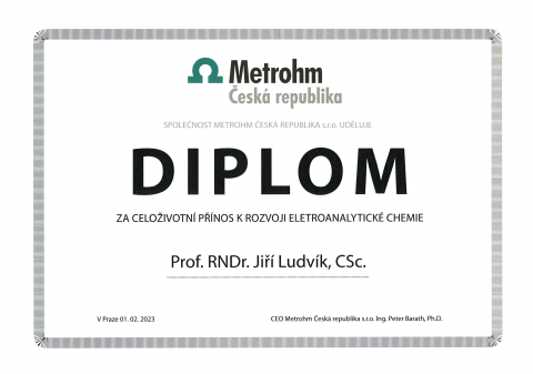 Metrohm Award, prof. Jiří Ludvík