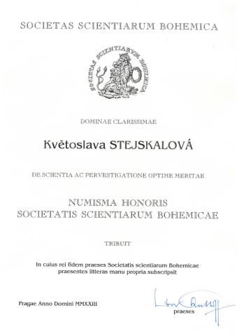 Medaile České učené společnosti ČR