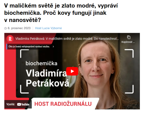 Radiožurnál Vladimíra Petráková